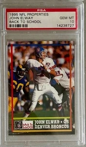 NFL Properties 1995 John Elway PSA 10 Back to School POP 4 HOF raro - Imagen 1 de 2