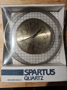 Vintage Spartus Wall Clock, Quartz, Made In The USA, 10.75" Diameter, NOS, - Picture 1 of 5