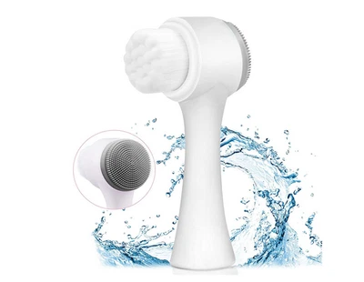 Face Brush - Manual Facial Cleansing, 1Pcs Double Side Skin Care Facial Cleaning - Image 1 of 4