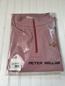 Peter Millar Iowa State Perth Performance 1/4 Zip Pullover XL Striped NEW 625 - Picture 1 of 4