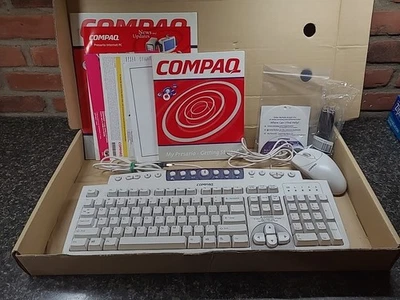Vintage Compaq Wired USB Keyboard Model SDM4540UL With Mouse - UNTESTED - Image 1 of 4