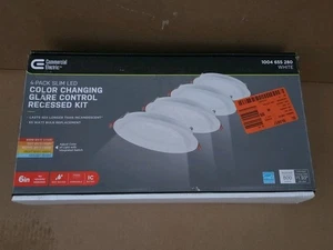 Commercial Electric Slim 6"Color Select Canless Recessed LED Kit 4PK New - Picture 1 of 5