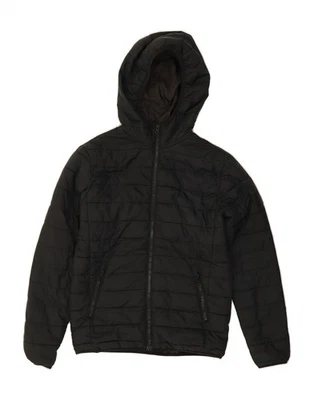 JACK & JONES Mens Hooded Padded Jacket UK 38 Medium Black Polyester DF68 - Image 1 of 3