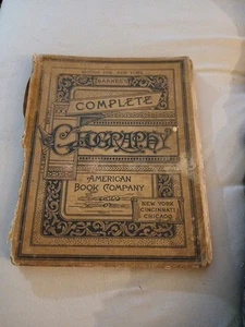 Barnes's Complete Geography 1885 Edition for Iowa Missouri HC Maps Illustrations - Picture 1 of 6