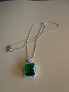 A382-925er Silberkett mit Anhänger (Amazonit) KL 45 cm Anh 2x1 cm Gew 3,9 Gramm - Bild 1 von 6