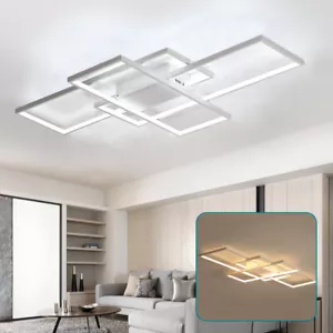 Modern Ceiling Light LED Acrylic Flush Mount Chandelier Bedroom Living Room Lamp - Picture 1 of 38