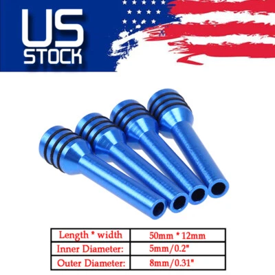 4 Blue Aluminum Interior Door Locking Lock Knobs Pull Pins for Car Truck-HotRod - Imagem 1 de 4