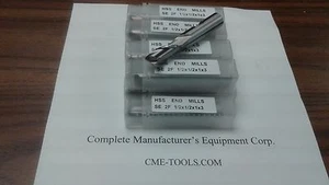 10 Stück 1/2" 2 Flöte S/E Premium M2 HSS (Schnellarbeitsstahl) Schaftfräser #1011D - Neu - Bild 1 von 3