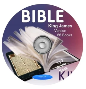 King James Version Audio Bible KJV Christian Audiobook All 66 Books on mp3 DVD - Picture 1 of 7