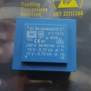 2 PCS OF BLOCK VV1215 TRANSFORMER (U7.2B4)     - Imagen 1 de 1