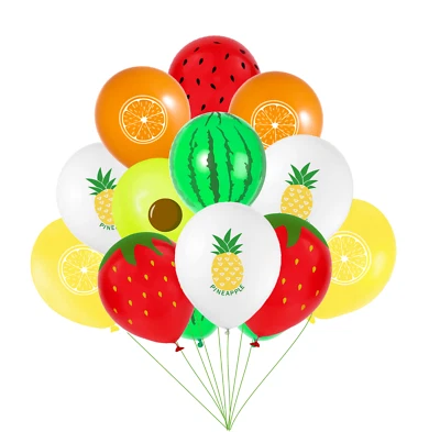 Tropical Fruit Balloon Summer Water Melon Pineapple Birthday Party Decor 12" x20 — 第 1/4 张图片