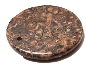41tcw suelto 38x4mm natural multicolor piel de leopardo jaspe cuenta redonda de roca plana - Imagen 1 de 10