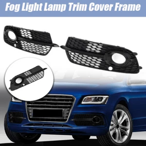 Front Fog Light Grille For Audi Q5 S-line Sport 2013-17 Honeycomb Fog Lamp Cover - Foto 1 di 11