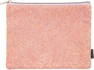 Style Lab Girl Cake Glitter Zip Pouch - CORAL - Ships Today! - Picture 1 of 4
