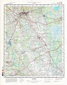 Mapa topográfico militar soviético ruso - TUKUMS (Letonia), 1:100K, edición 1989 - Imagen 1 de 5