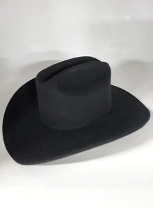 Justin 2X Black Hills Wool Felt Western Hat Men's Size 6 7/8 (READ DESCRIP) - Picture 1 of 8