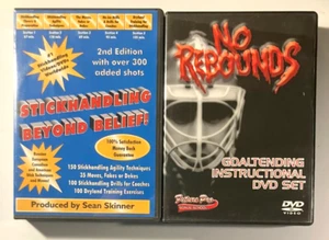 Pro Hockey Stickhandling Beyond Belief & No Rebounds Goaltending DVD Box Sets EX - Picture 1 of 10