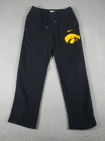 Nike Iowa Hawkeyes Pants Mens Large Black Track Joggers Sweatpants College Cover