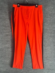 Wildfang Pantaloni Donna 12 Arancione Peperoncino The Empower Colorblock Slim Crop Pull On - Foto 1 di 14