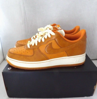 NUEVO SIN CAJA Auténticas NIKE AIR FORCE 1 '07 LV8 Cuero Marrón/Óxido Para hombres 11M Para mujeres 12M Foto 1 de 4