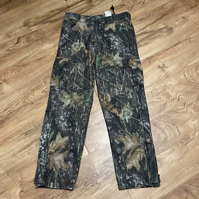 Scent-Lok Mossy Oak Camo Cargo Pants Men Large Adjustable Waist Hunting Hunters - Image 1 of 4