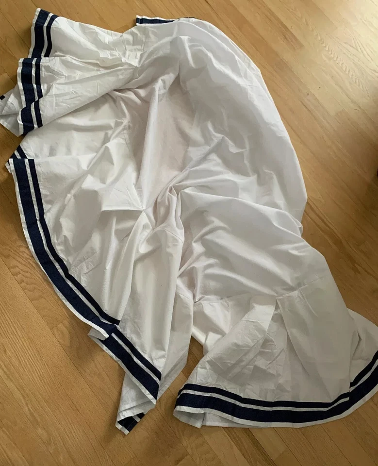 Pottery Barn Kids Toddler Bedding Blue Harper Skirt Crib - Image 1 of 4