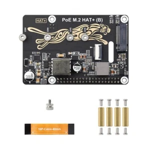PCIe M.2 Adapter Board For RPi 5 Power over Ethernet NVMe M.2 SSD 2230/42/60/80 - Picture 1 of 8