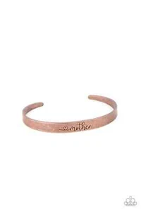 Paparazzi "Sweetly Named - Mother" Stamped Dainty Copper Cuff Bracelet - Picture 1 of 2
