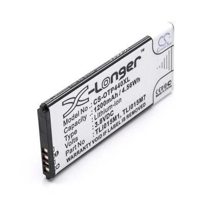 VHBW Batterie remplace Alcatel TLi015M7, TLi015M1, TLi015MA 1200mAh