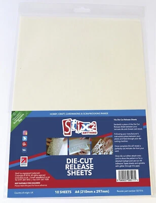 PACK 10 A4 DIE CUT RELEASE SHEETS CRAFT FOR CUTTING MACHINE SCRAPBOOKING STIX2 - Image 1 of 3