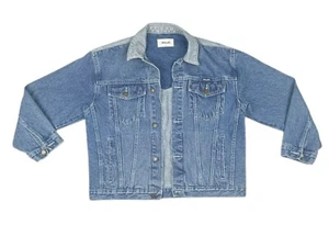Rolla's Mens Large Trucker Jacket Long Sleeve Blue Denim Pockets Button Casual - Picture 1 of 7
