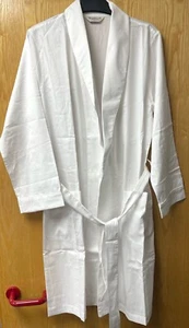Bonsoir Women's Shawl Collar Jacquard Dressing Gown-Short, White, Size S (10-12) - Picture 1 of 2