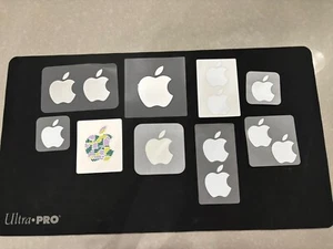 Apple Logo Genuine OEM Stickers Decals IOS iPhone IPad Macbook Sticker Lot of 13 - Picture 1 of 4
