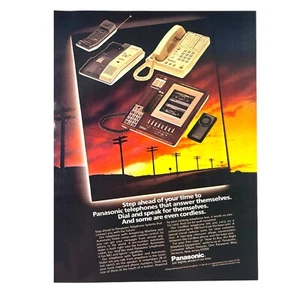 Panasonic Telephones Vintage 1983 Print Ad 80s Retro Electronics Technology - Imagen 1 de 1
