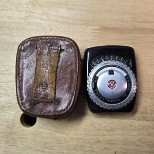 Película o placas medidor de exposición General Electric PR-1 raro de colección + estuche de cuero - Imagen 1 de 4
