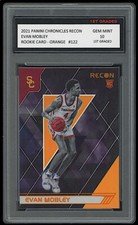 EVAN MOBLEY 2021 PANINI CHRONICLES DRAFT RECON ORANGE 1ST GRADED 10 ROOKIE CARD