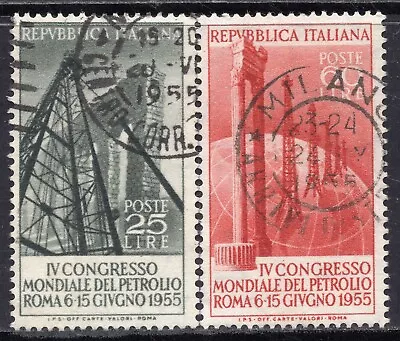 5072 - Italy 1955 - Interpol - The 4th World Petroleum Congress- Rome - Used Set - Image 1 of 2