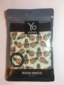 Slip boxer Yo Undies ananas taglia XL taglia 38 isola delle vacanze divertimento quotidiano! Regalo - Foto 1 di 2