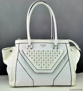 NEUF avec l'étiquette Sac à main GUESS Tough Luv FeMmE Blanc BEL - Imagen 1 de 1