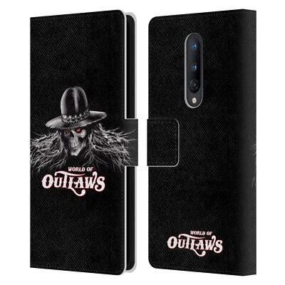 WORLD OF OUTLAWS SKULL ROCK GRAPHICS LEATHER BOOK CASE FOR BLACKBERRY ONEPLUS - Image 1 of 4
