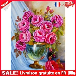 Kits de broderie d'art de fleurs de peinture de diamant de diamant carré de bric - Photo 1/11