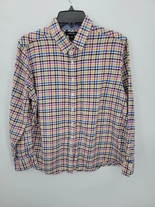 Lands End Top Damen groß bunt kariert Langarm Knopfleiste Freizeit adrett - Bild 1 von 8