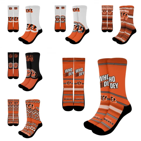 Cincinnati Bengals Unisex Crew Socks Sports Socks Above Ankle One Pair Fans Gift Cover