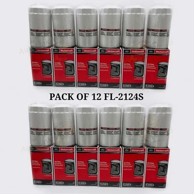 Set of 12 For Ford Motorcraft Engine Oil Filters FL-2124S FL2051S BC3Z-6731B Foto 1 de 4