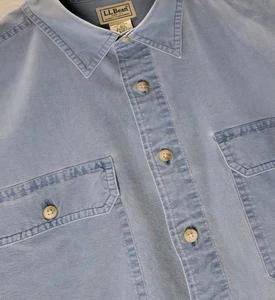 Vintage LL Bean Shirt Herren L Chambray Heritage Rugged Camping Wandern Outdoor 90s - Bild 1 von 8