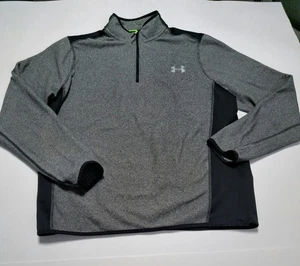 Under Armour Infrared Coldgear Maglione Uomo Grande 1/4 Zip Vestibilità Larga Grigio - Foto 1 di 9