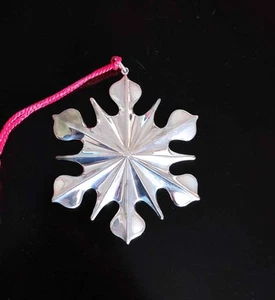 1998 New England Sterling Silber Schneeflocke Weihnachtsschmuck - Bild 1 von 4