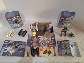 Lot LEGO Star Wars Interceptor 6965, TIE X-Wing 4484, AT-ST 4486, Y-Wing, Bomber