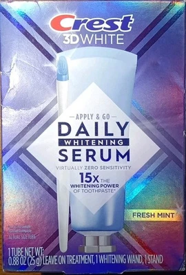1 TUBE CREST 3D WHITE DAILY WHITENING SERUM POWER ZERO SENSITIVITY 15X THE POWER - Image 1 of 4