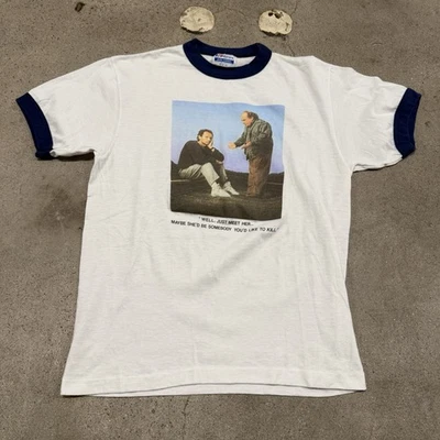 Vintage 1987 Throw Momma From The Train Movie Promo White Graphic T-Shirt M - Image 1 of 4